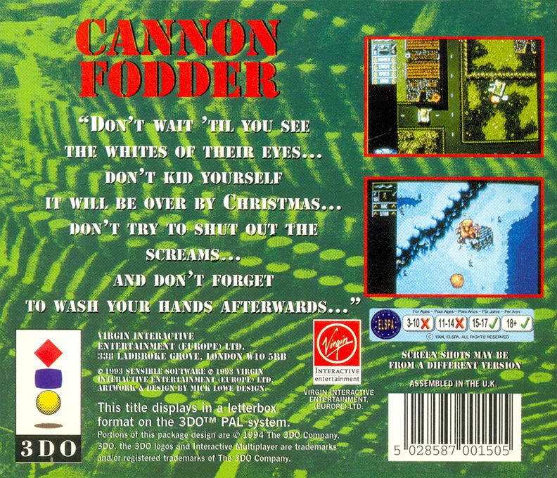 Cannon Fodder - Dos