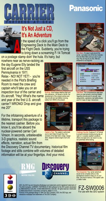 Carrier : Fortress at Sea - Dos