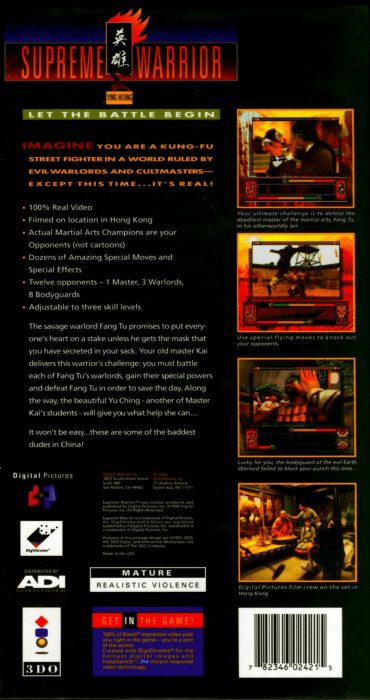 Supreme Warrior - Dos