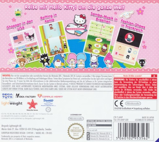 Le Tour du monde avec Hello Kitty et ses amis - Dos