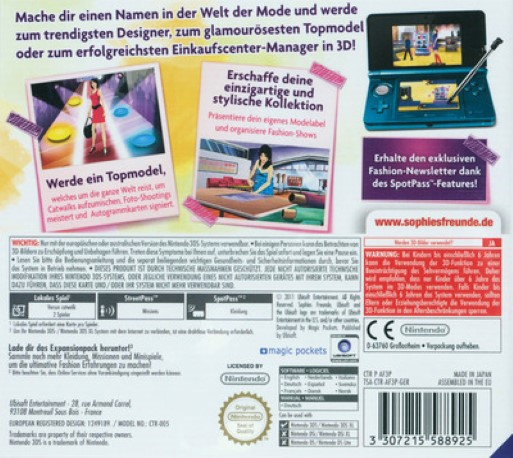 Léa Passion : Vie de fashionista 3D - Dos