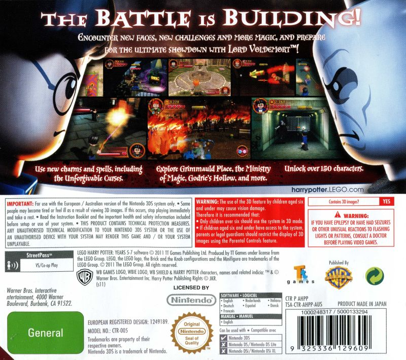 LEGO Harry Potter : Années 5 à 7 - Dos