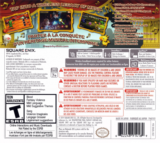 Theatrhythm Final Fantasy: Curtain Call dos