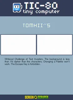 Text Invaders Whiteout Edition - Dos