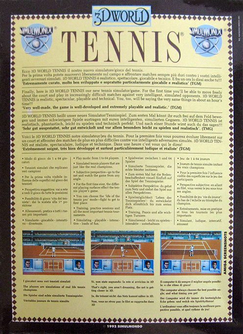 3d World Tennis - Dos
