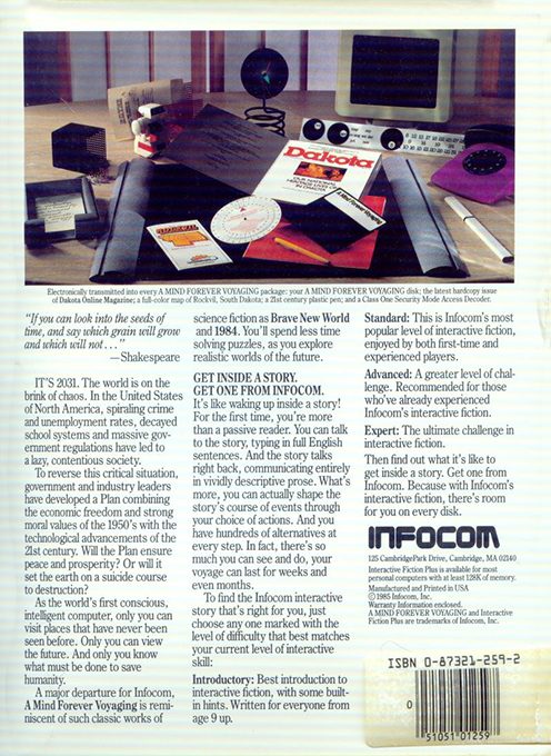 A Mind Forever Voyaging - Dos