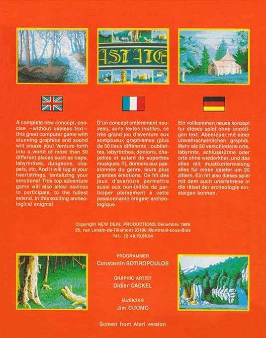 Astate : La Malediction des Templiers - Dos