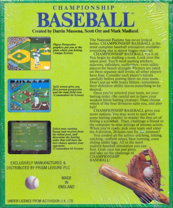 Championship Baseball - Dos