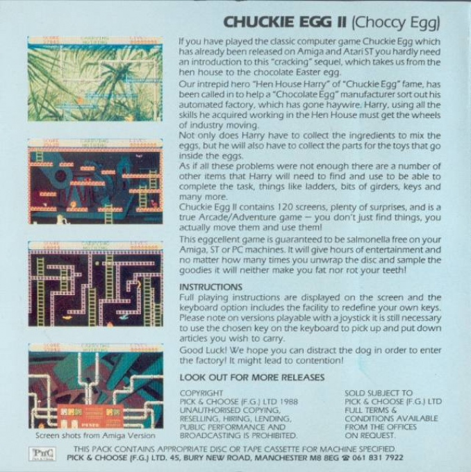 Chuckie Egg 2 - Dos