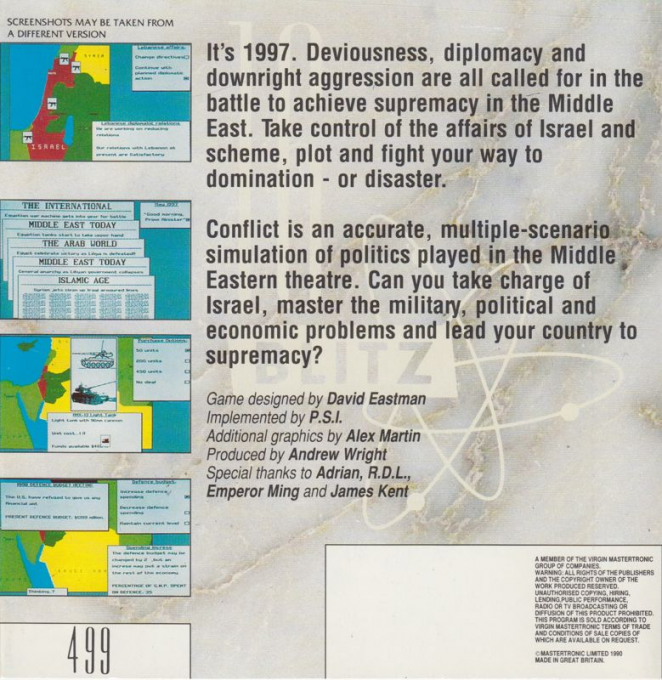 Conflict - The Middle East Political Simulator - Dos