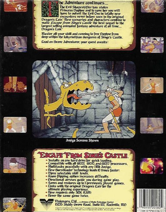 Dragon's Lair - Escape From Singe's Castle - Dos