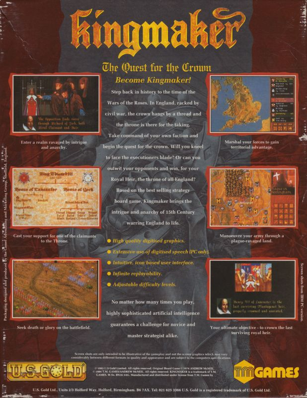 Kingmaker - The Quest for The Crown dos