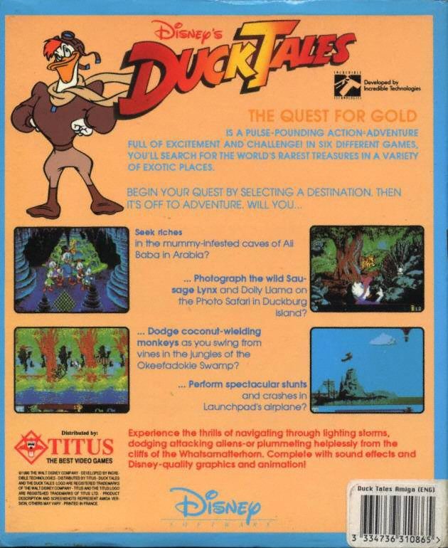 La Bande à Picsou : La Ruée vers l'Or - Dos