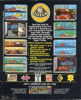 Lotus Esprit Turbo Challenge - Dos