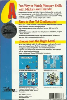 Mickey Jeu de Memoire dos
