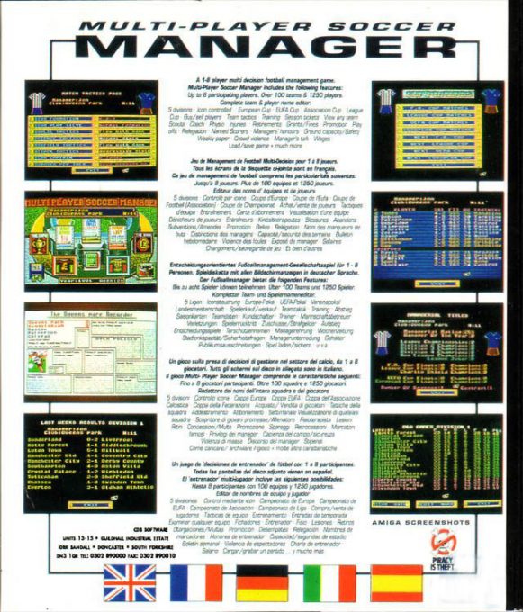 Multi-player Soccer Manager - Dos