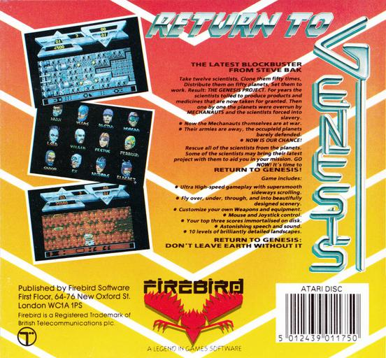 Return to Genesis dos