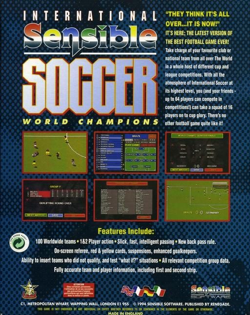 Sensible Soccer - International Edition - Dos