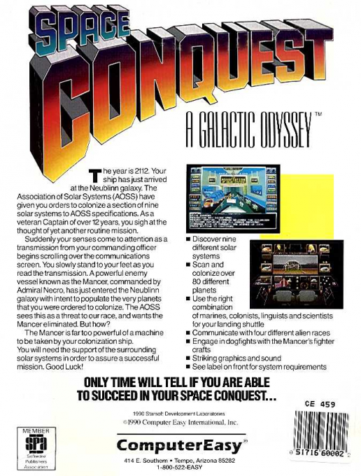 Space Conquest - A Galactic Odyssey dos