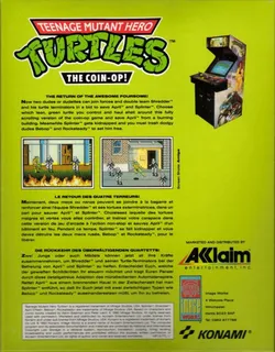 Tortues Ninja 2 - Le Coin-op! - Dos