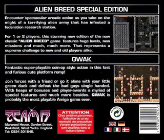 Alien Breed Special Edition And Qwak - Dos