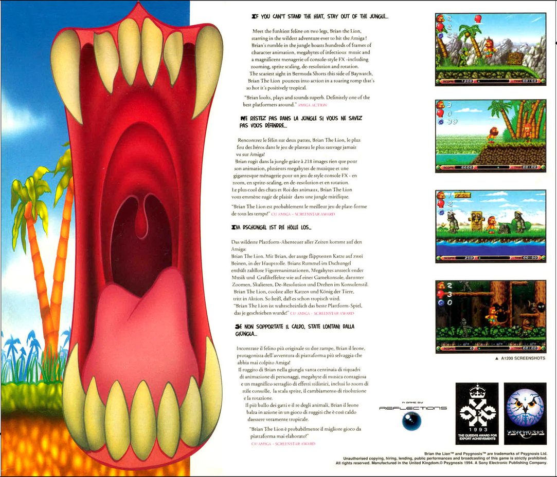 Brian The Lion Starring In Rumble In The Jungle - Dos