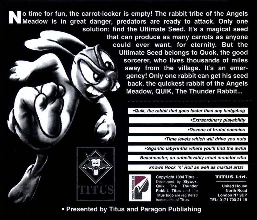 Quik The Thunder Rabbit - Dos