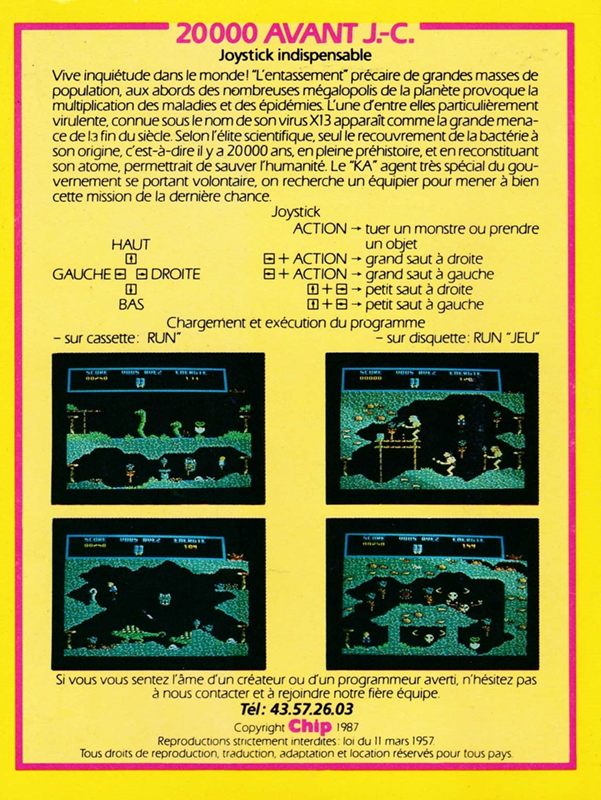 20000 Avant J.C - Dos