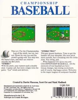 Championship Baseball - Dos