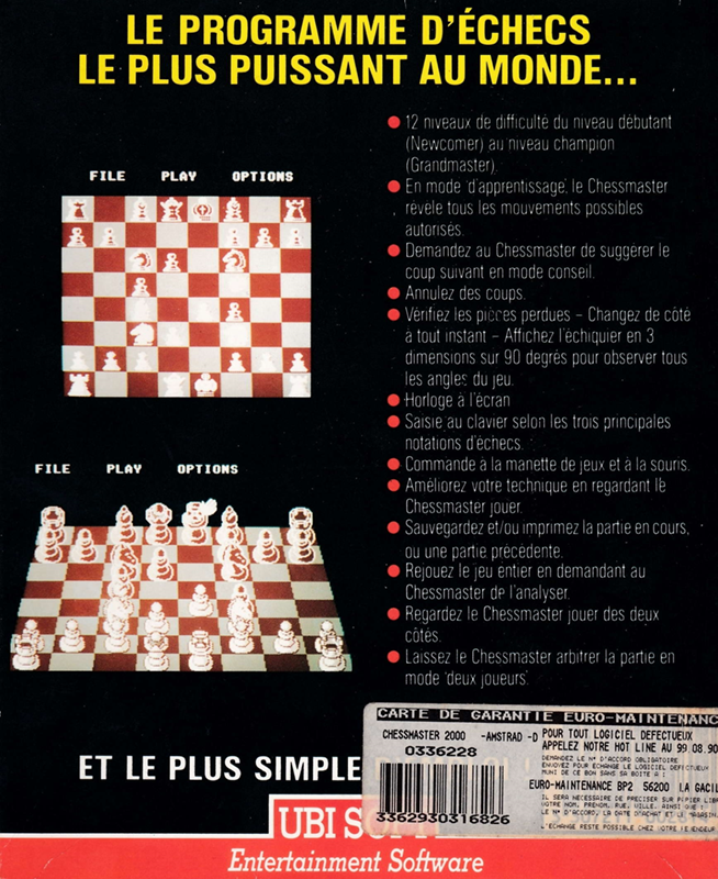 The Chessmaster 2000 dos