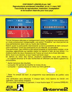 Des Chiffres et des Lettres - Dos