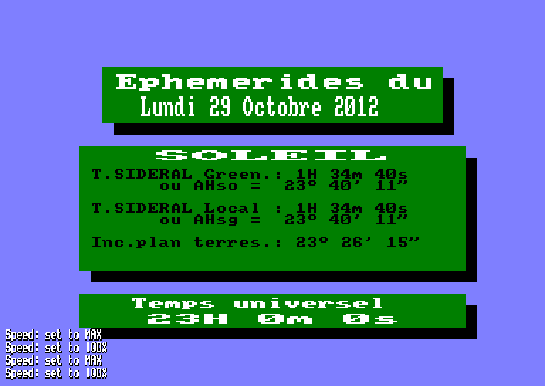 Ephemerides