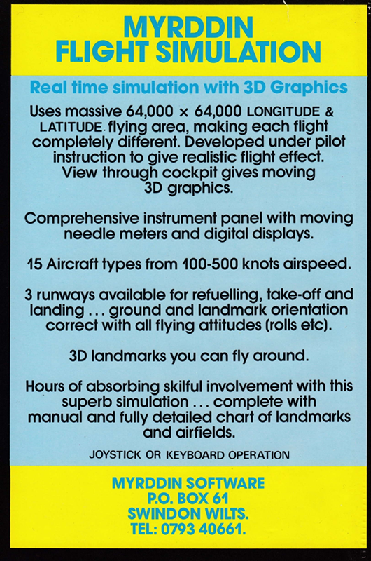 Flight Simulation - Dos