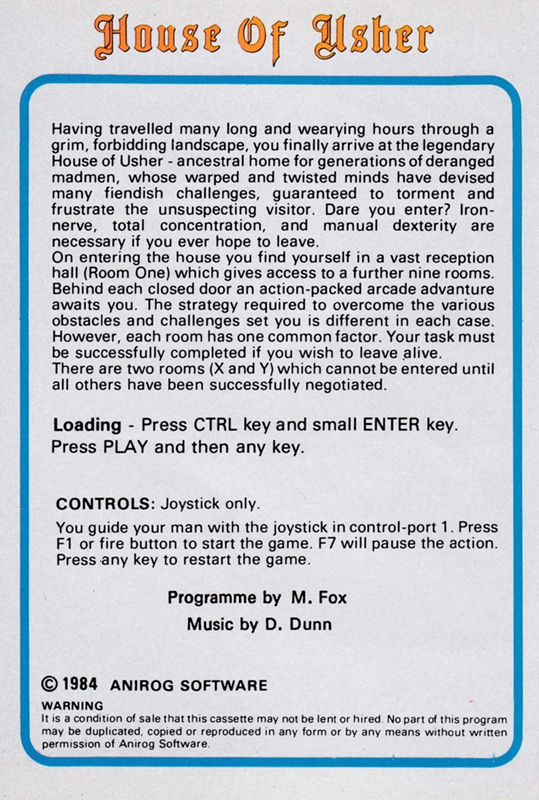 House Of Usher - Dos