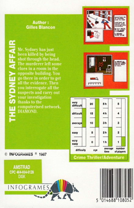 L' Affaire Sydney - Dos