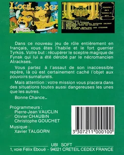 L'Oeil De Set - Dos