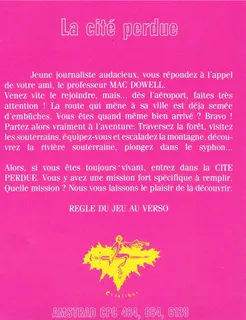 La Cité Perdue - Dos
