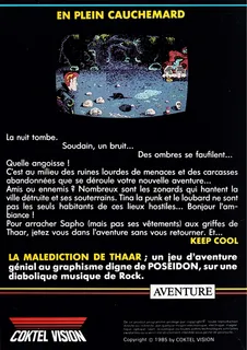 La Malédiction De Thaar - Dos
