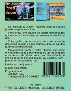 Le Maître des Âmes - Dos