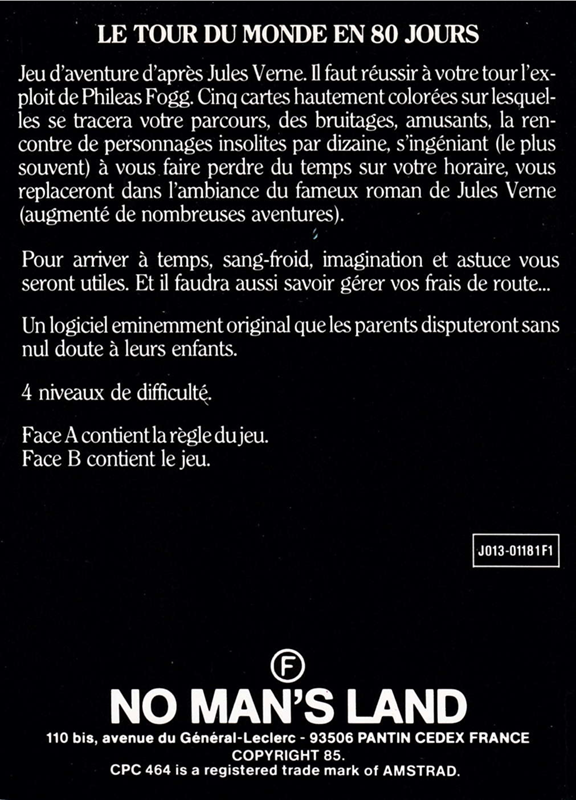 Le Tour du Monde en 80 Jours - Dos