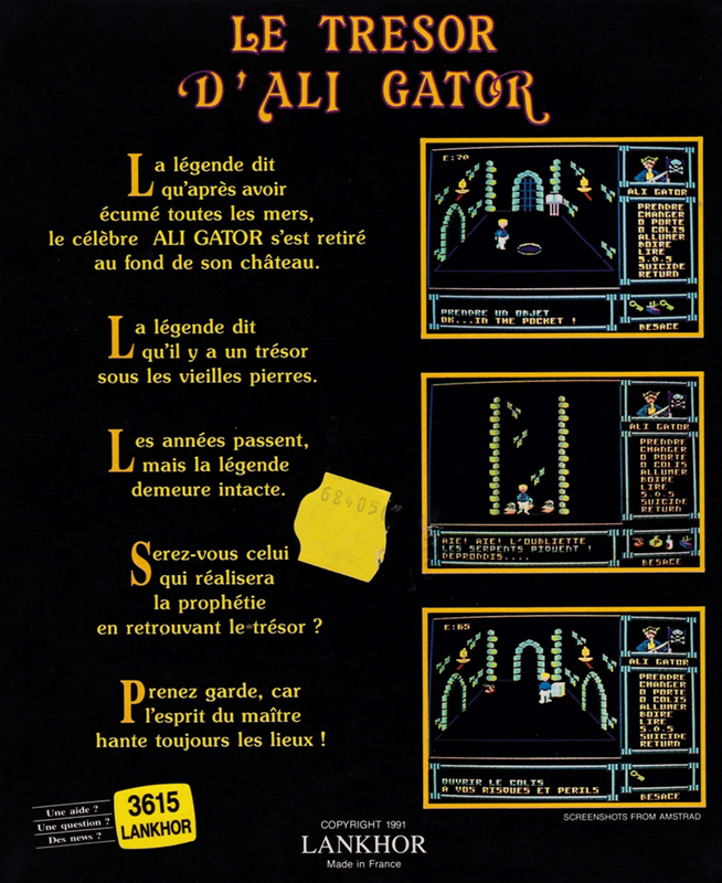 Le Trésor d'Ali Gator - Dos