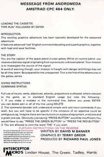 Message From Andromeda - Dos