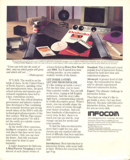 A Mind Forever Voyaging r77 - Dos