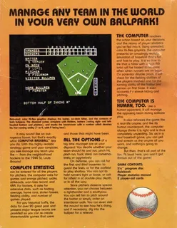 Computer Baseball - Dos