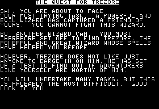 Eamon Adventure #012 - The Quest for Trezore