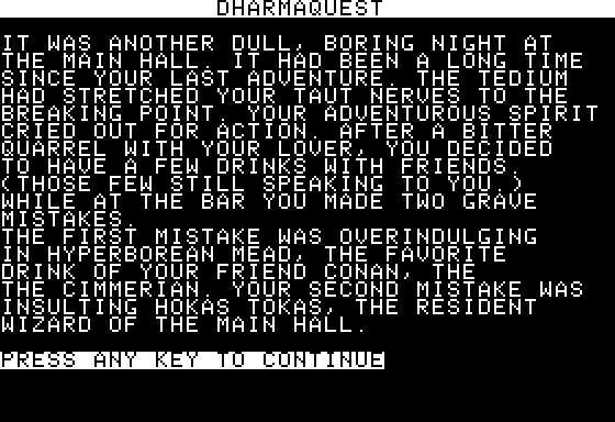 Eamon Adventure #077 - Dharmaquest
