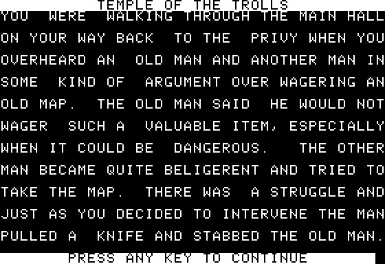 Eamon Adventure #077 - Temple of the Trolls