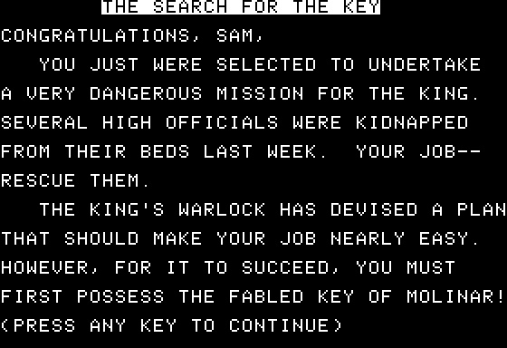 Eamon Adventure #080 - The Search for the Key