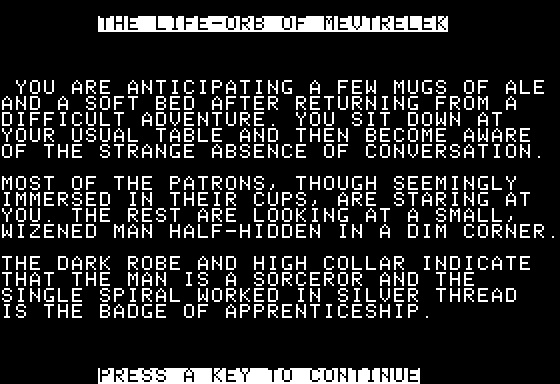 Eamon Adventure #113 - The Life-Orb of Mevtrelek