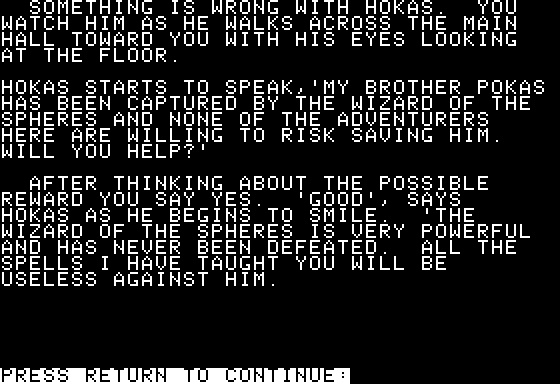 Eamon Adventure #123 - Wizard of the Spheres